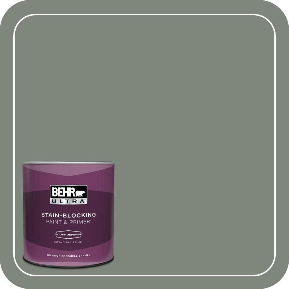 BEHR ULTRA 1 qt. #N410-5 Village Green Extra Durable Eggshell Enamel Interior Paint & Primer