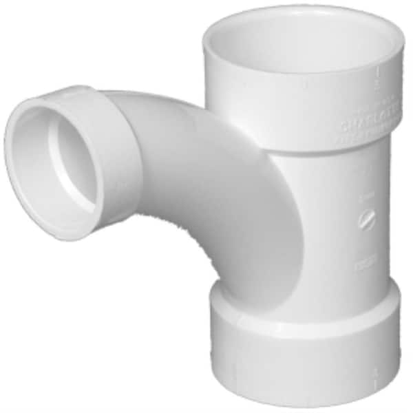 Charlotte Pipe 3 in. x 3 in. x 2 in. DWV PVC Comb Wye and 1/8 lbs. Bend (2)
