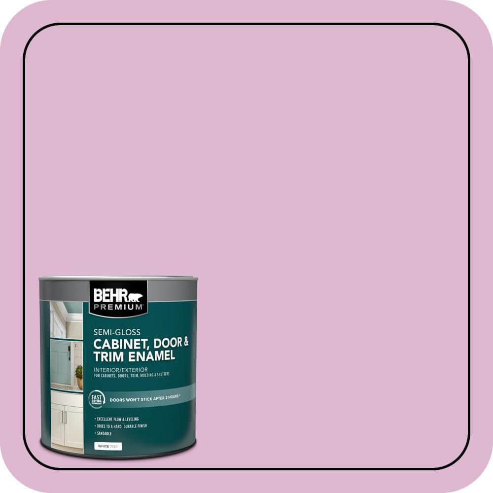 BEHR PREMIUM 1 qt. #M120-3 Pink Wink Semi-Gloss Enamel Interior/Exterior Cabinet, Door & Trim Paint