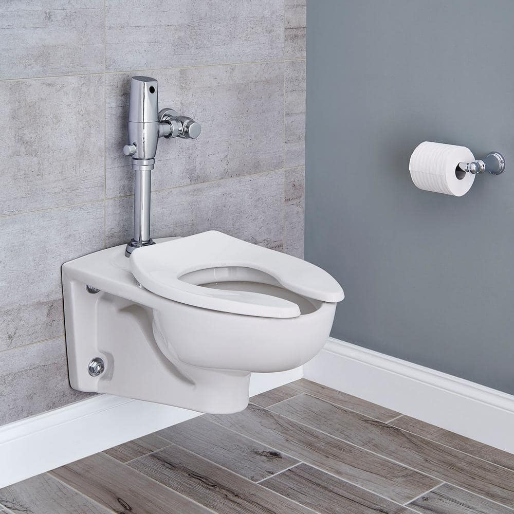 American Standard Afwall FloWise 1.25 to 1.6 GPF Elongated Top Spud Toilet Bowl Only in White (2)
