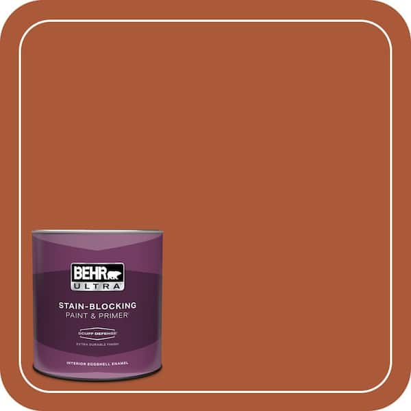 BEHR ULTRA 1 qt. #S-H-220 Summer Heat Extra Durable Eggshell Enamel Interior Paint & Primer (2)