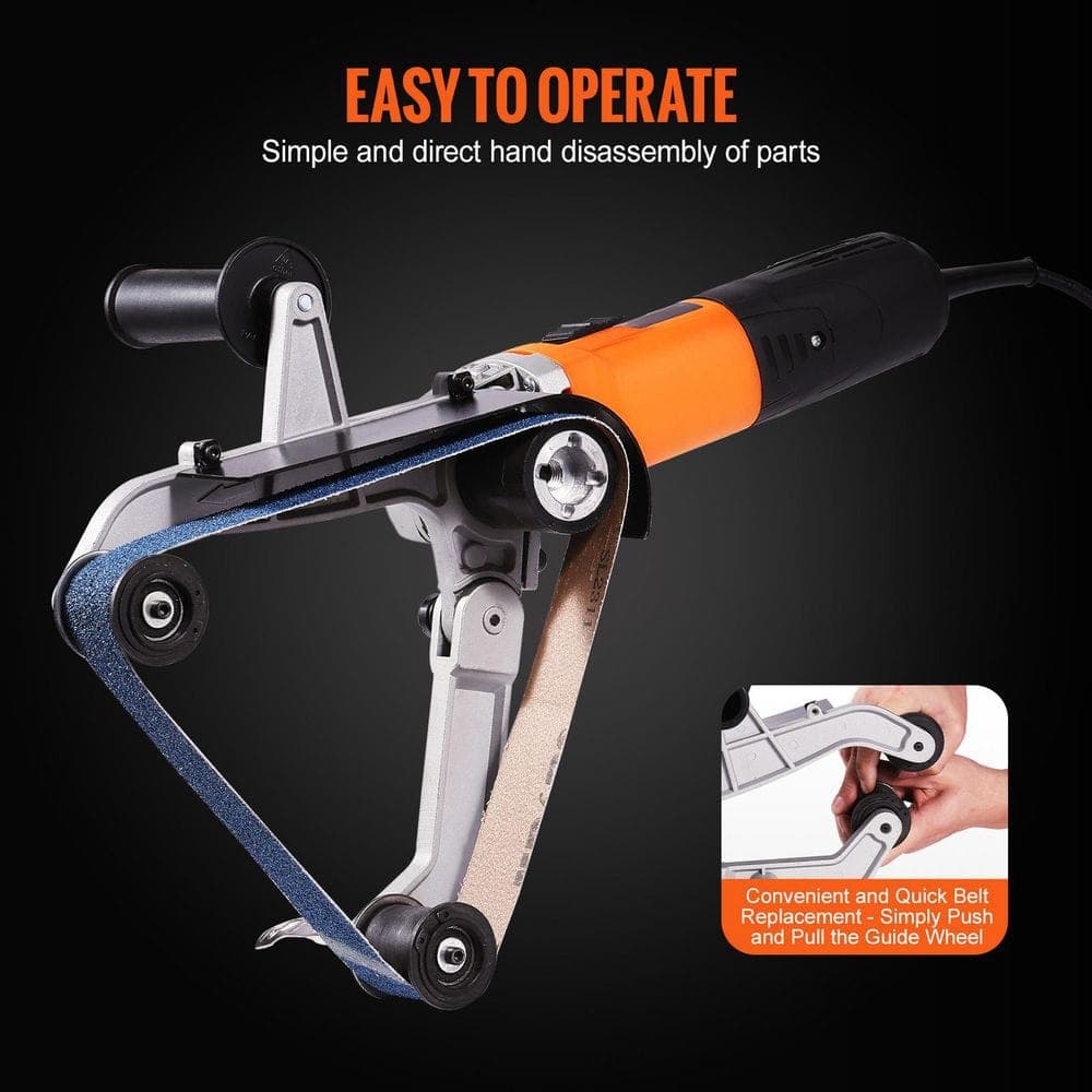 SKYSHALO Pipe Tube Polisher Sander, 1000W Pipe Belt Sander with 6 Variable Speeds 1100-3200rpm, Professional Belt Sander Grinding (3)