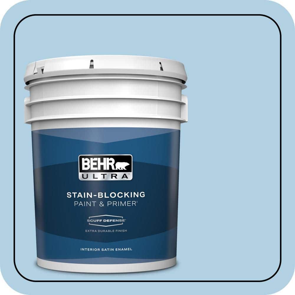 BEHR ULTRA 5 gal. #560C-3 Holiday Road Extra Durable Satin Enamel Interior Paint & Primer
