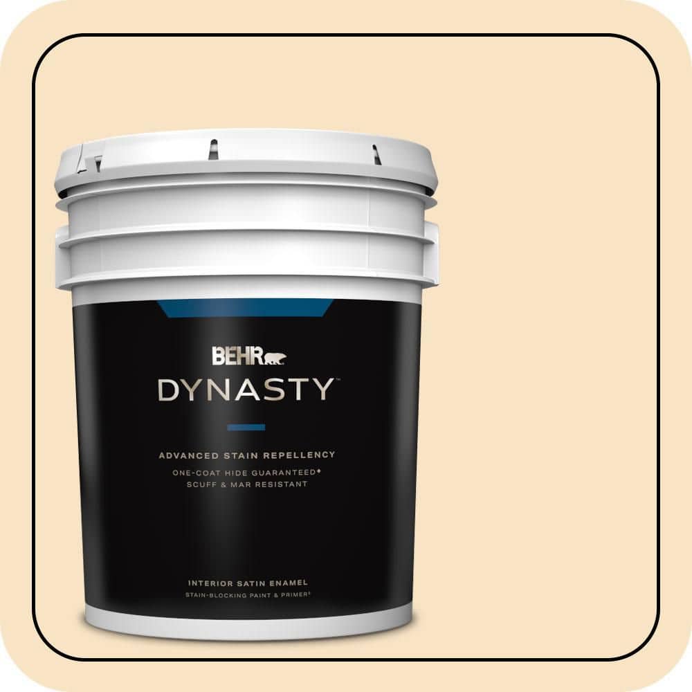 BEHR DYNASTY 5 gal. #QE-18 Moonglow Satin Enamel Interior Stain-Blocking Paint & Primer