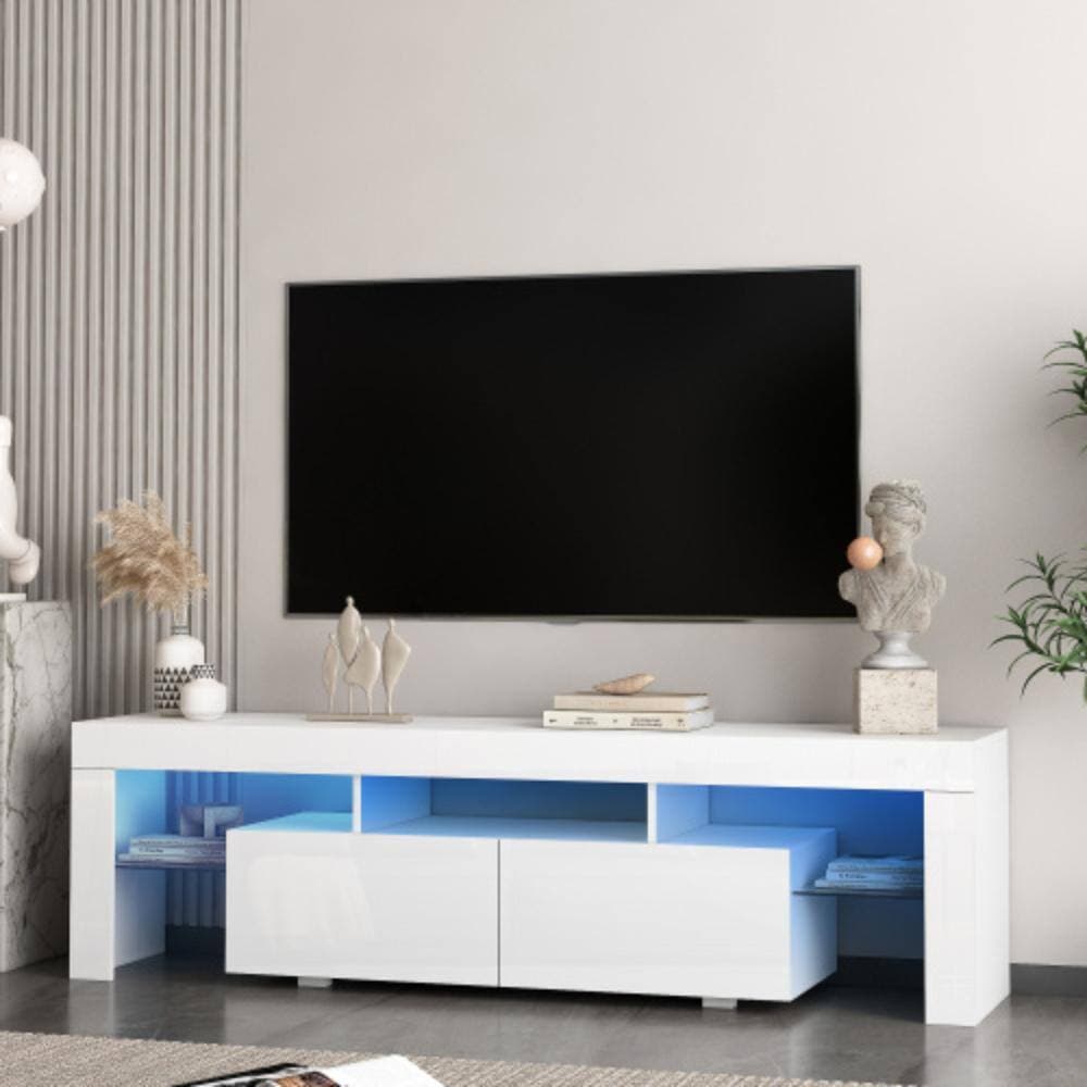 Unbranded 63 in. W x 17.71 in. D x 13.77 in. H Bathroom White Linen Cabinet (3)