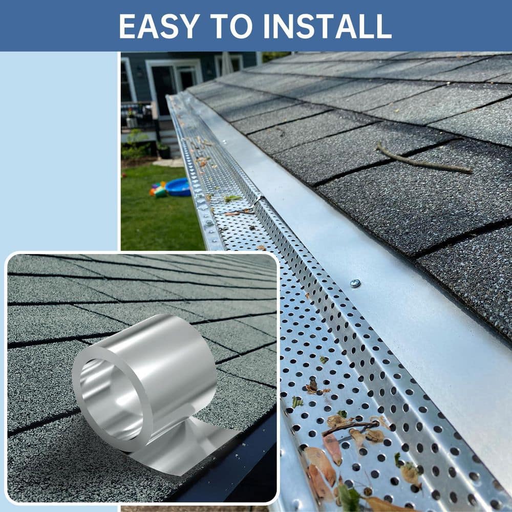 Laybus 6 in x 50 ft Aluminum Roof Flashing with Rust & Corrosion Resistant and Easy to Cut (2-Pack) (3)