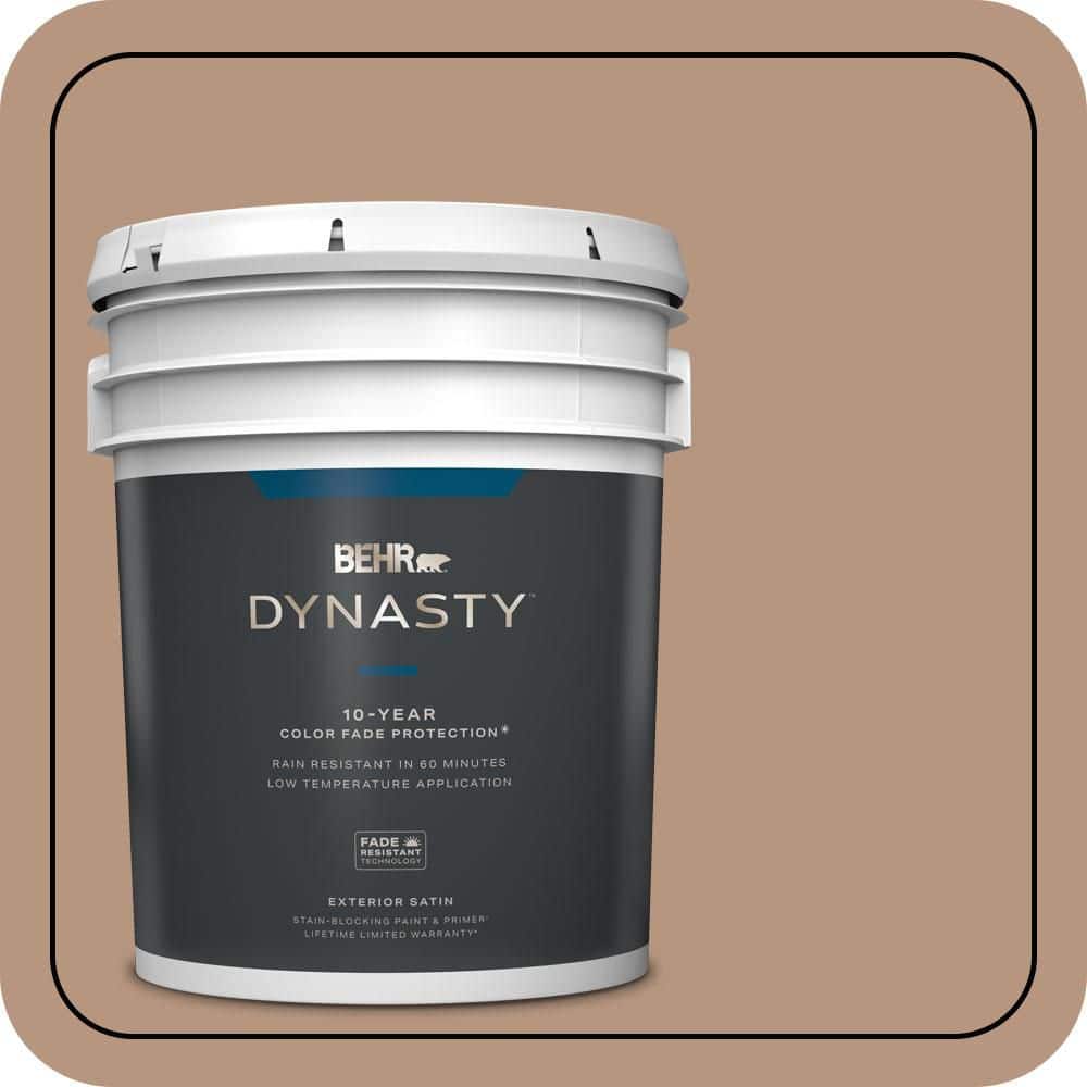 BEHR DYNASTY 5 gal. #S220-4 Potters Clay Satin Enamel Exterior Stain-Blocking Paint & Primer