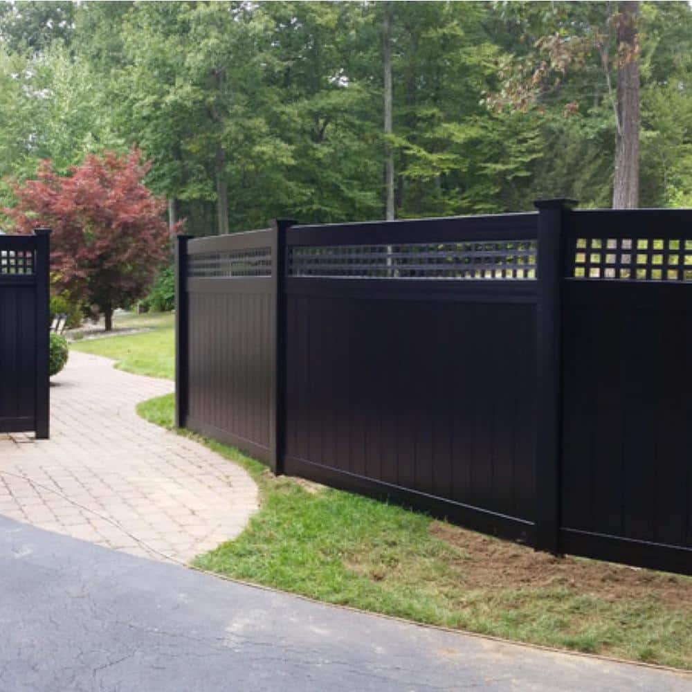 Fence Armor Black Demi Fence Post Guard 5.5 in. L x 3 in. H x .5 in. D for Wood (2)