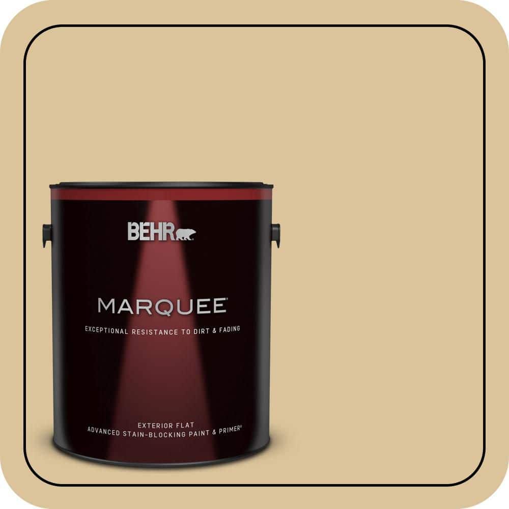 BEHR MARQUEE 1 gal. #S310-3 Natural Twine Flat Exterior Paint & Primer