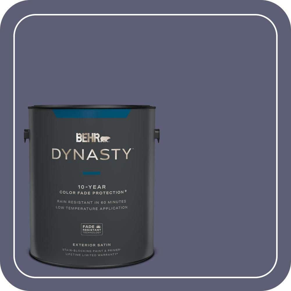 BEHR DYNASTY 1 gal. #S560-6 Blue Blood Satin Enamel Exterior Stain-Blocking Paint & Primer