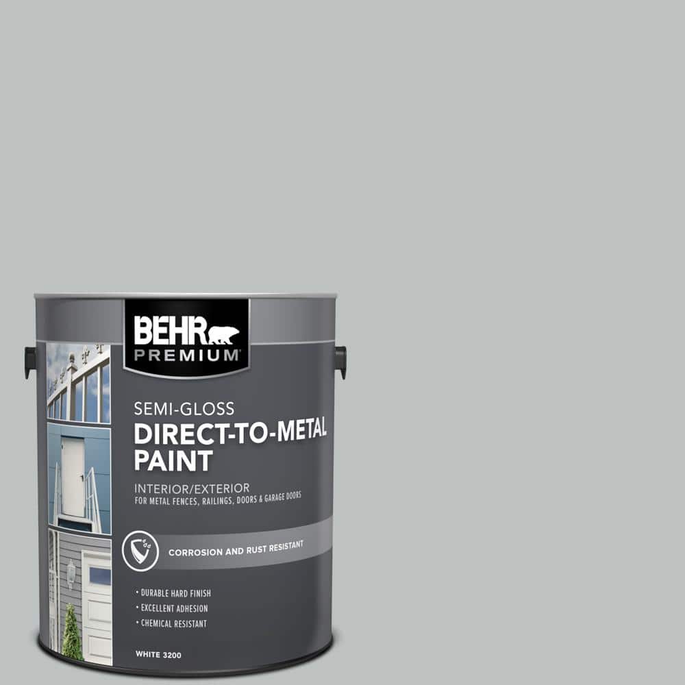 BEHR PREMIUM 1 gal. #PPU26-18 Silver Mine Semi-Gloss Direct to Metal Interior/Exterior Paint (1)
