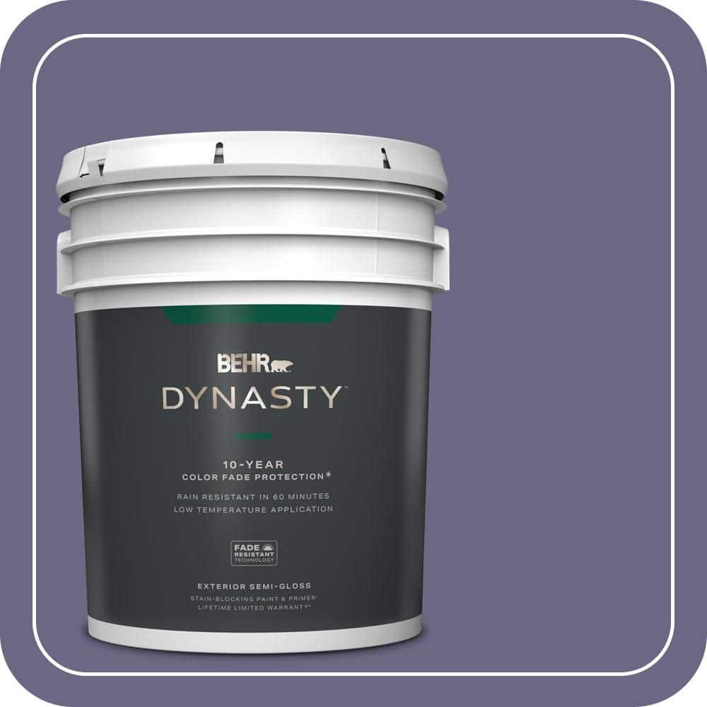BEHR DYNASTY 5 gal. #PPU16-18 Hyacinth Arbor Semi-Gloss Exterior Stain-Blocking Paint & Primer