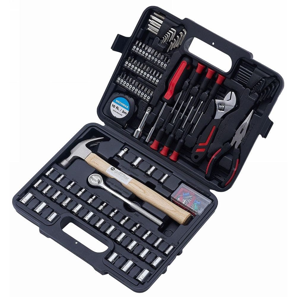 Laybus 149-Piece Tool Kit, Home and Auto Repair Hand Tool Set with Hammer, Socket Wrench, Pliers and Storage Case (2)