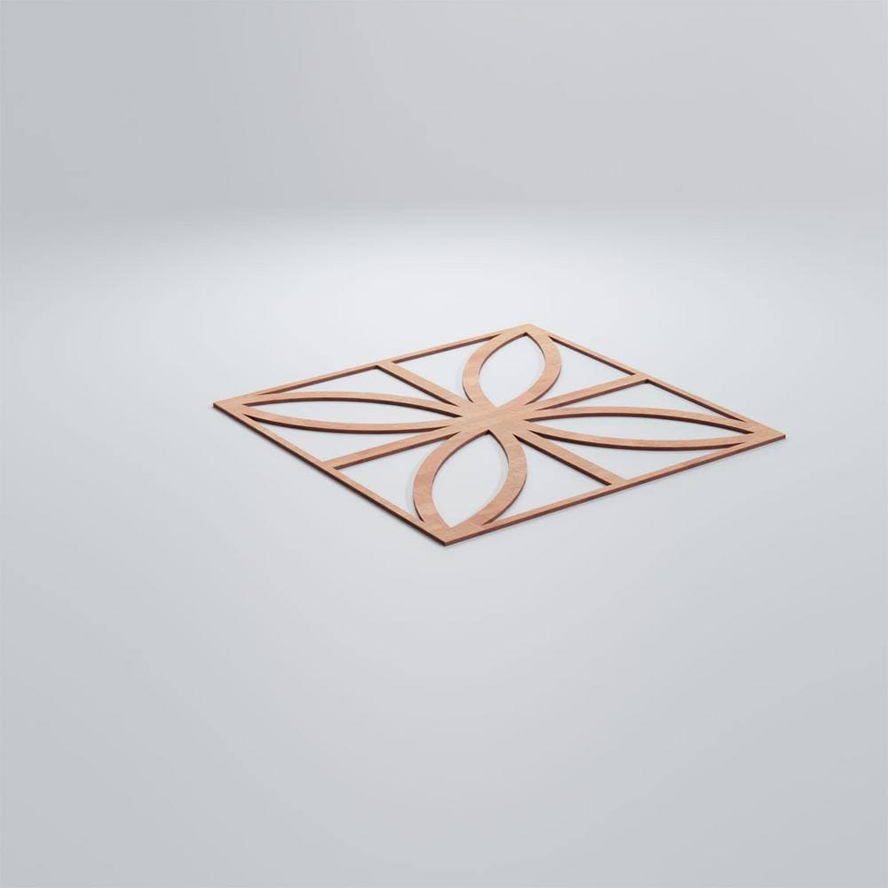 Ekena Millwork 23-3/8" x 23-3/8" x 1/4" Large Swansea Decorative Fretwork Wood Wall Panels, Cherry (20-Pack) (3)