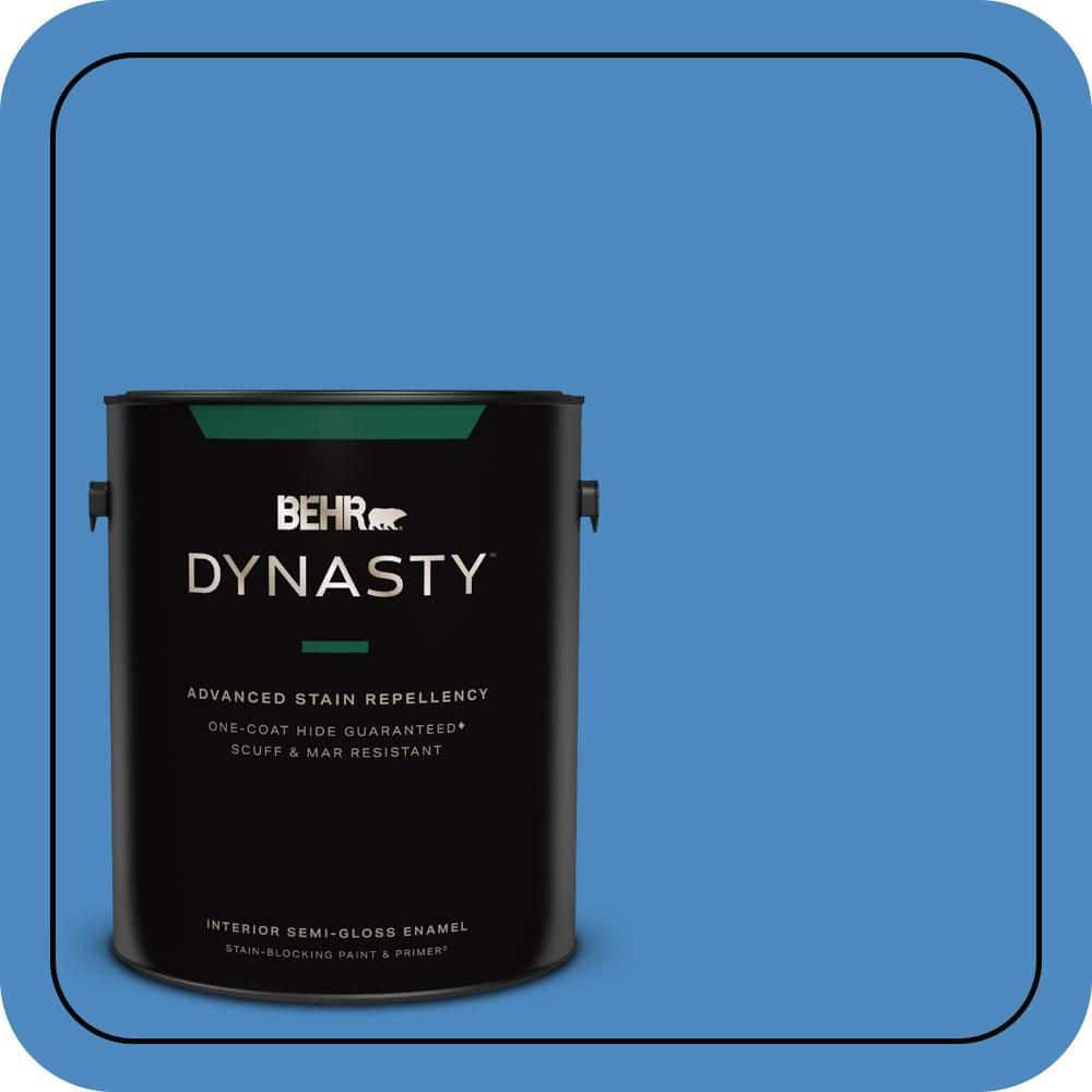 BEHR DYNASTY 1 gal. #P520-5 Boat House One-Coat Hide Semi-Gloss Enamel Interior Stain-Blocking Paint & Primer