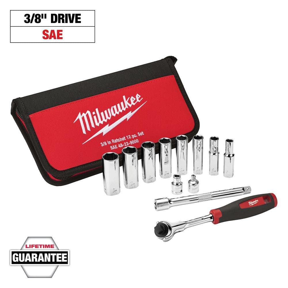 Milwaukee . Drive Ratchet and Socket Mechanics Tool Set