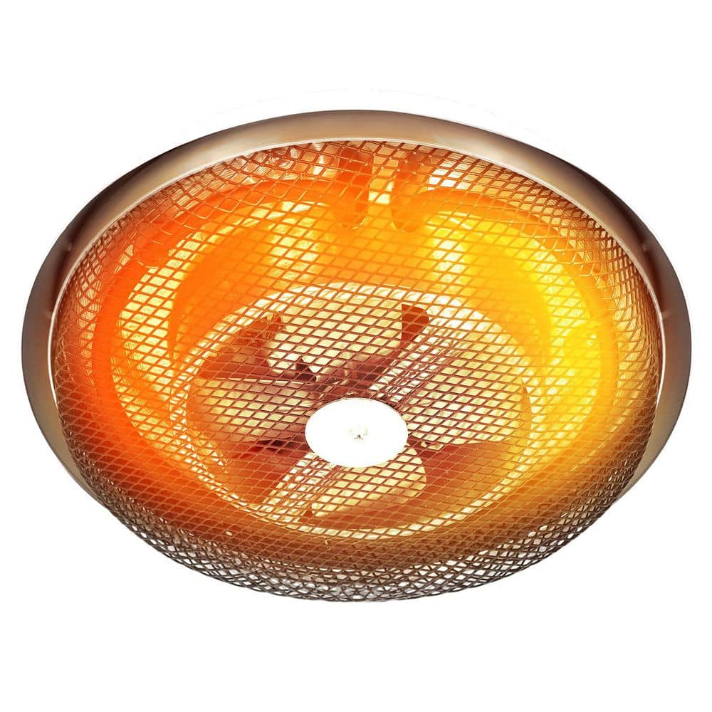 Wudkey 1-Piece Silver Bathroom Ceiling Heater, 1280 W Rapid Heating, with Overheat Protection, for Bathrooms, Kitchens (1)