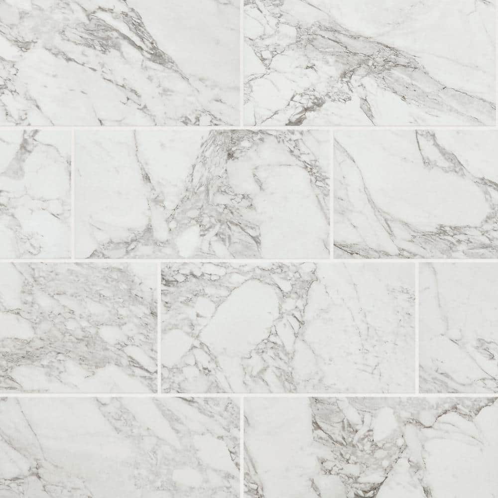 Marazzi EpicClean Milton Arabescato Marble 12 in. x 24 in. Glazed Porcelain Floor and Wall Tile (1.95 sq. ft./Piece) (2)