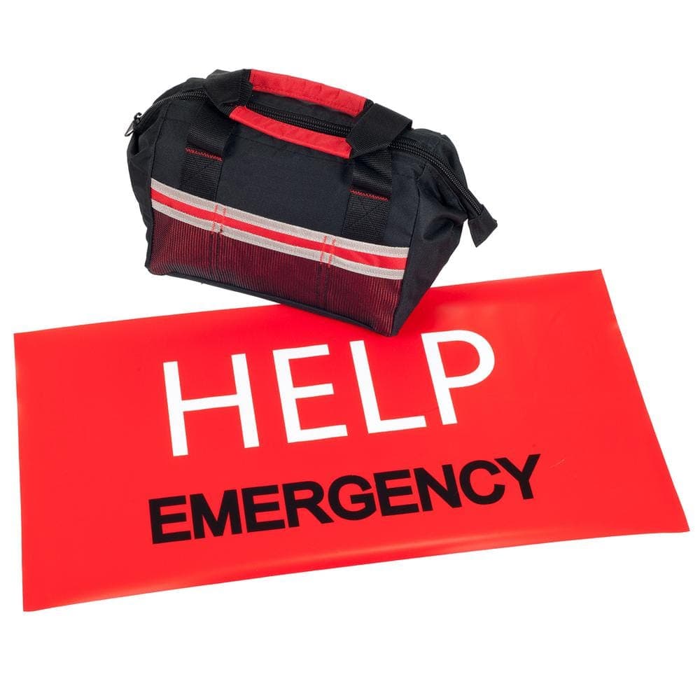 Stalwart Red Emergency Roadside Tool and First Aid Kit with Travel Bag (55-Piece) (2)