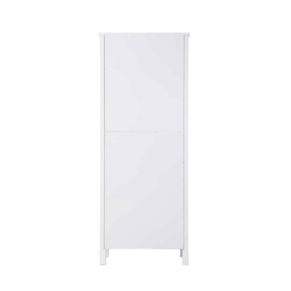 TIMELESS HOME 28 in. W x 18 in. D x 72 in. H White Freestanding Linen Cabinet (3)
