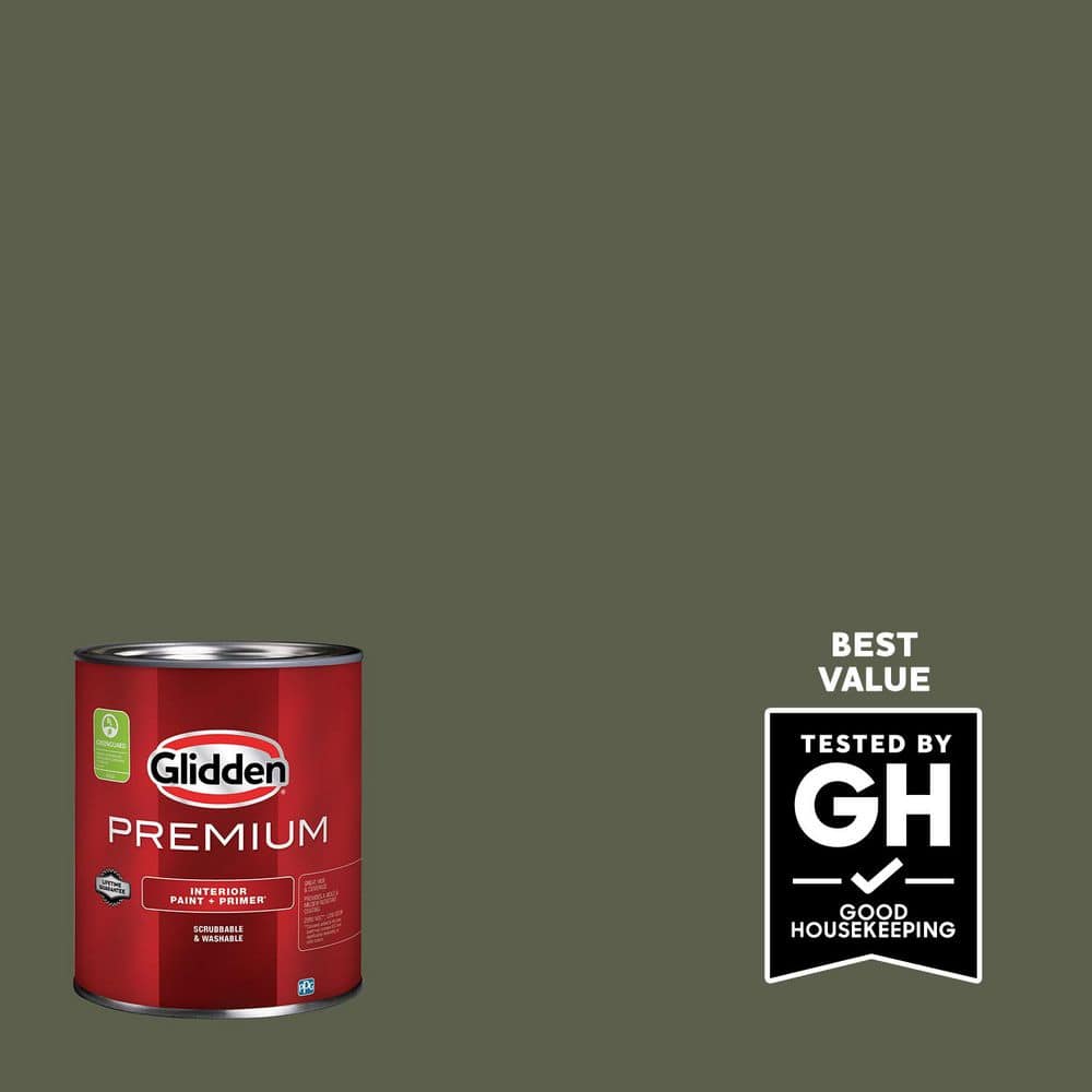 Glidden Premium 1 qt. PPG1127-7 Fresh Basil Eggshell Interior Latex Paint (1)
