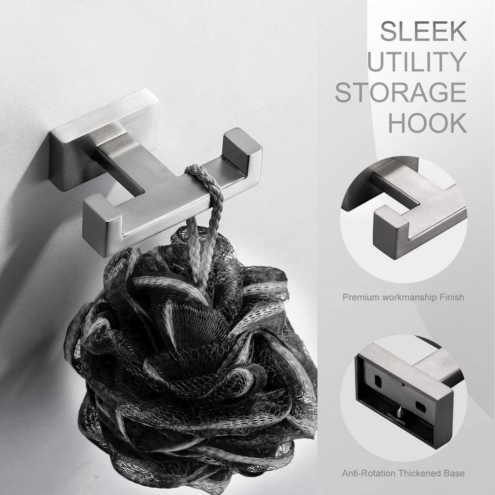 WOWOW Wall Mount Knob Double Robe/Towel Hook (2)