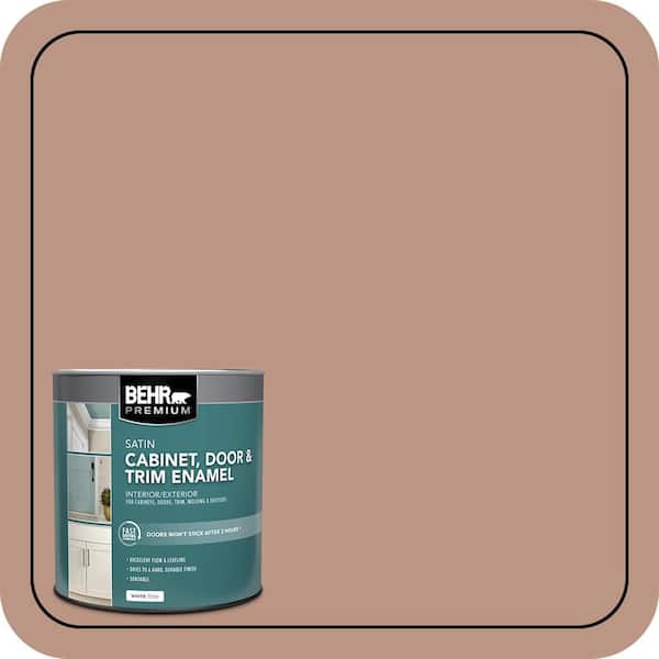 BEHR PREMIUM 1 qt. #S190-4 Spiced Brandy Satin Enamel Interior/Exterior Cabinet, Door & Trim Paint (2)