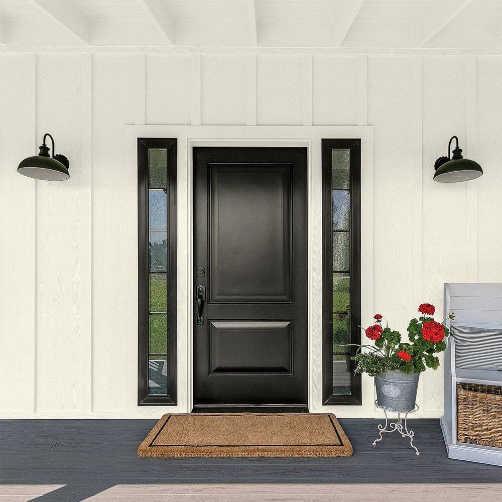 Glidden Premium 1 qt. PPG1027-1 Cocoon Flat Exterior Latex Paint (4)