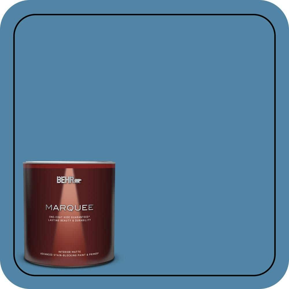 BEHR MARQUEE 1 qt. #M500-4 Hemisphere One-Coat Hide Matte Interior Paint & Primer