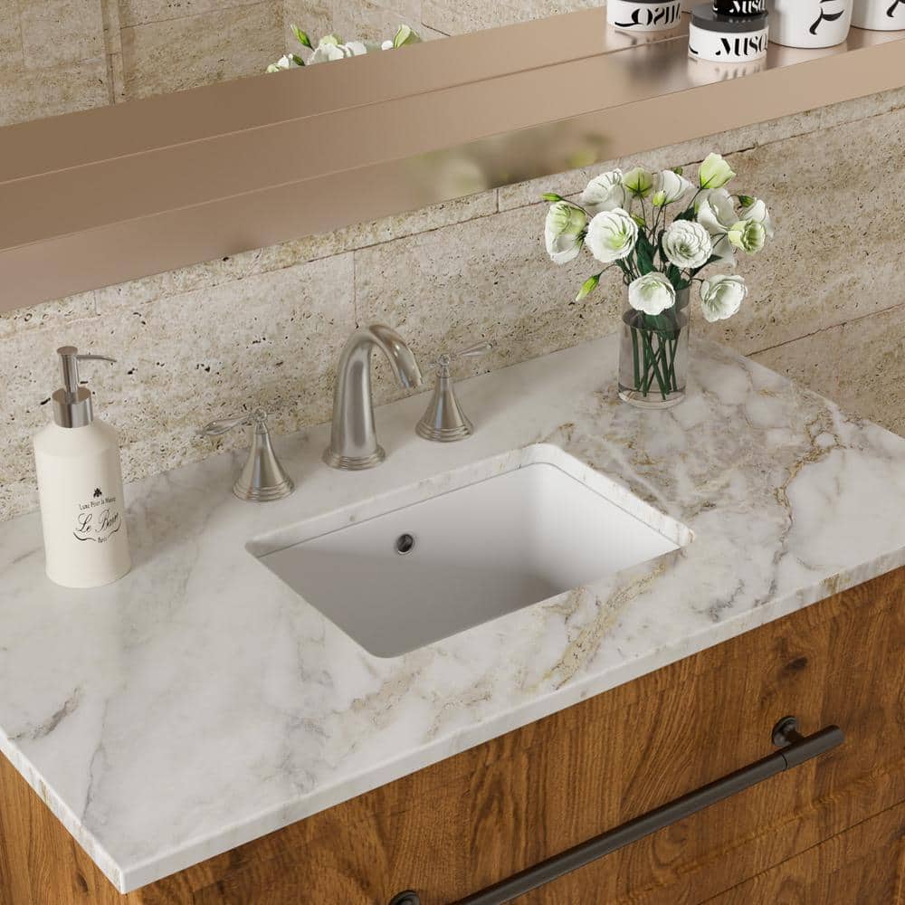 Tenleaf 18 in. x 12 in. Undermount Rectangular Bathroom Sink in White Ceramic with Overflow (3)