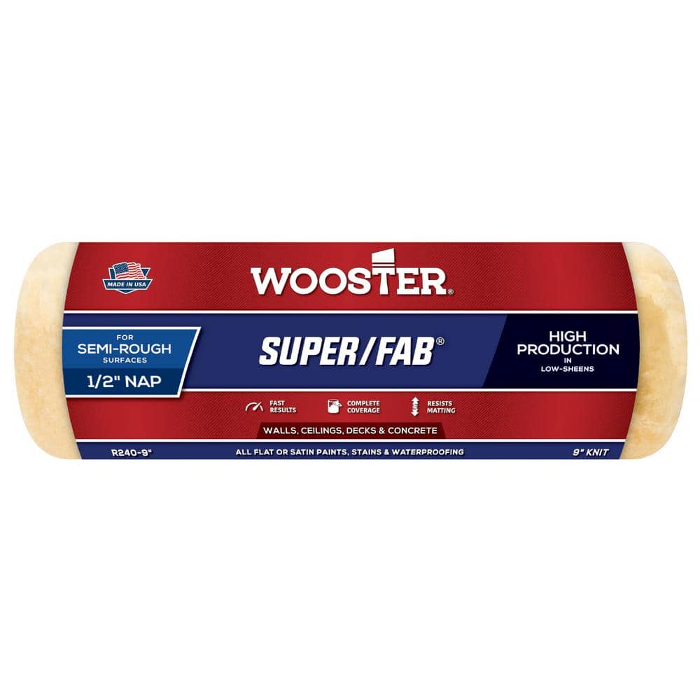 Wooster 9 in. x 1/2 in. Pro Super/Fab High-Density Knit Roller Cover