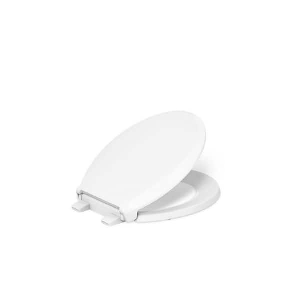 KOHLER Cachet Round Antimicrobial, Soft Close Toilet Seat in White