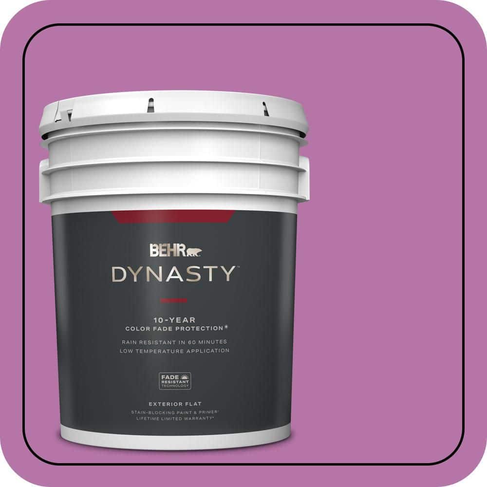 BEHR DYNASTY 5 gal. #P110-5A Eccentric Magenta Flat Exterior Stain-Blocking Paint & Primer
