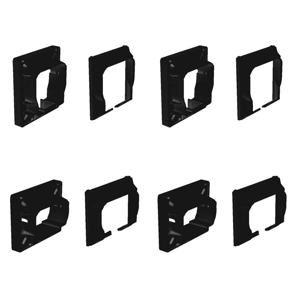 Deckorators Black Horizontal Brackets for Composite Railing with Square Composite Balusters (4-Pack) (1)