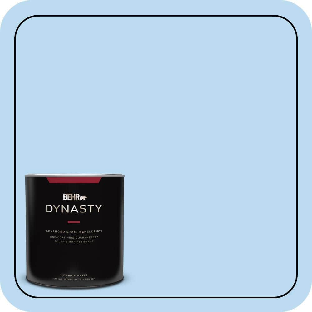 BEHR DYNASTY 1 qt. #P510-1 Greek Isles Matte Interior Stain-Blocking Paint & Primer