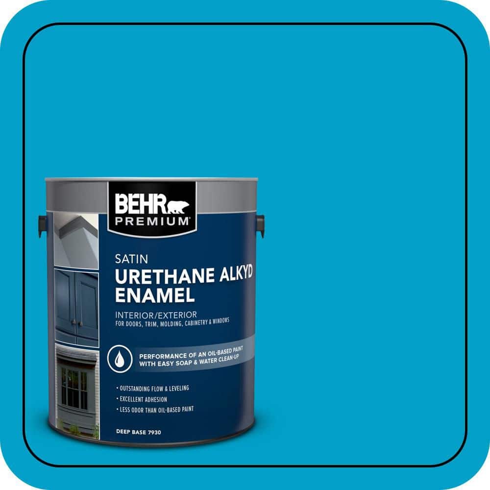 BEHR PREMIUM 1 gal. #P490-5 Yucatan Urethane Alkyd Satin Enamel Interior/Exterior Paint