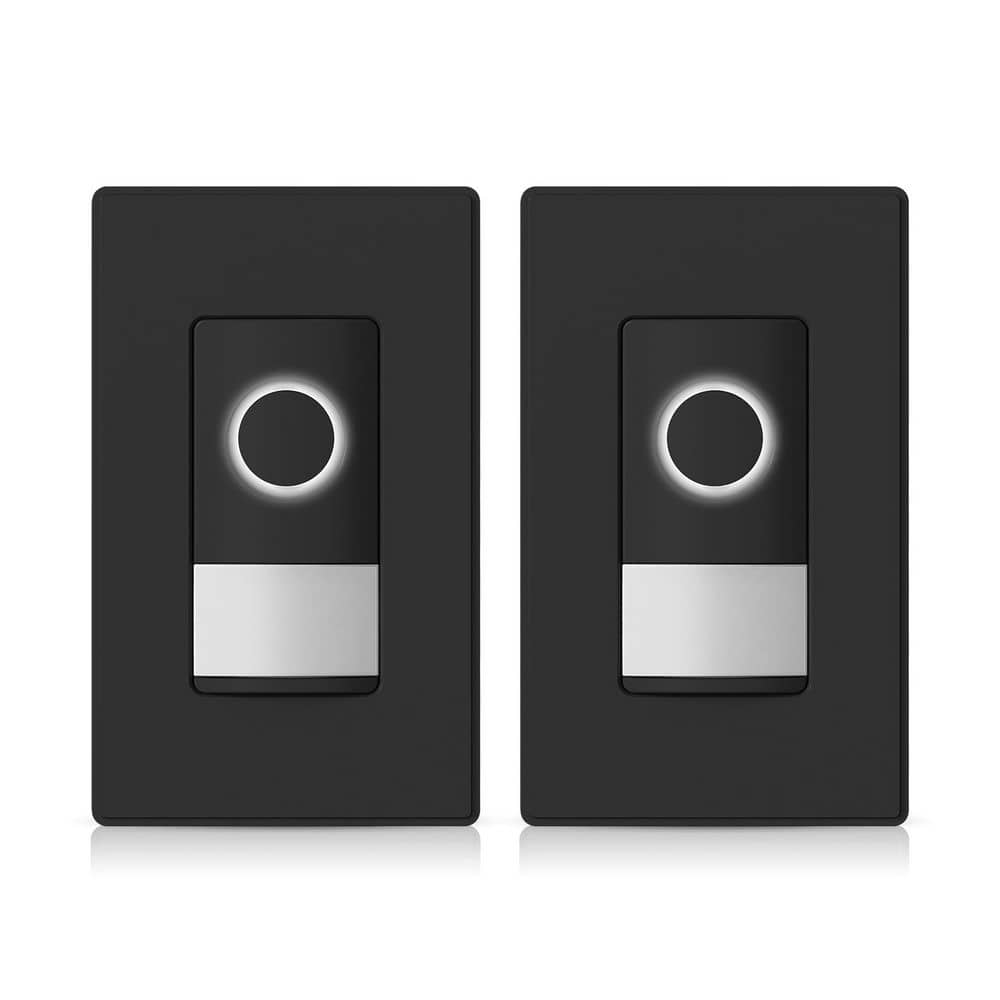 ELEGRP Smart Sensor Light Switch,Single Pole/3 Way, 2.4GHz Wi-Fi Dimmer Switch Black Compatible w/Alexa andGoogle Assistant,2PC (1)