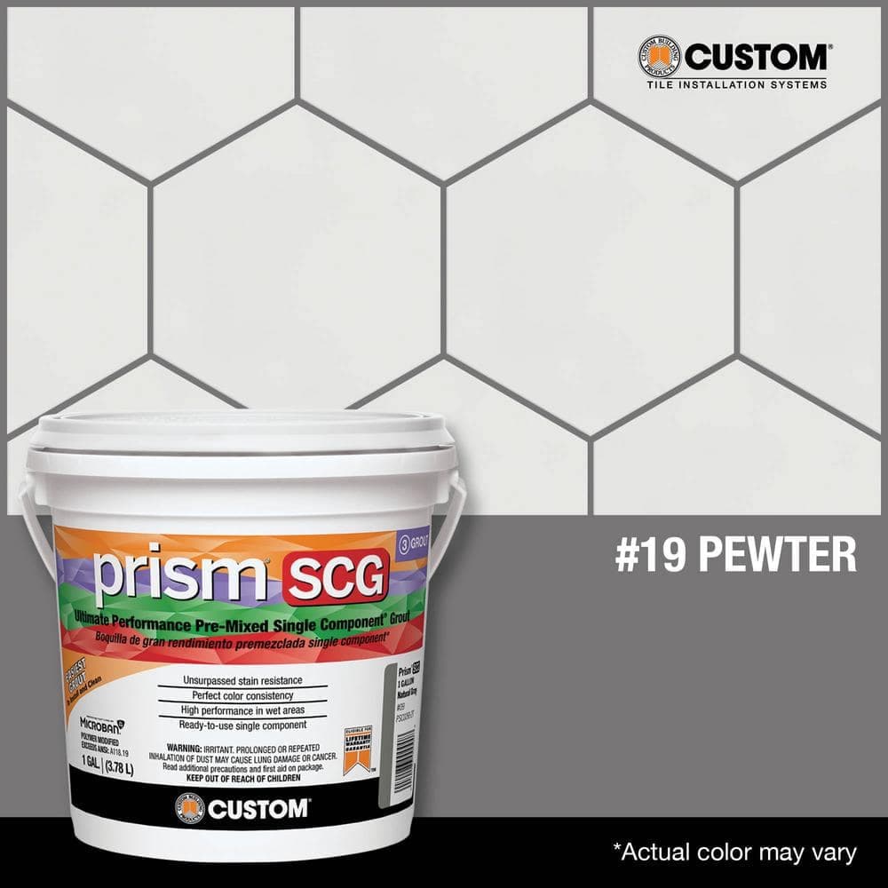 Custom Building Products Prism SCG #19 Pewter 1 gal. Ultimate Performance Pre-Mixed Single Component Grout (3)