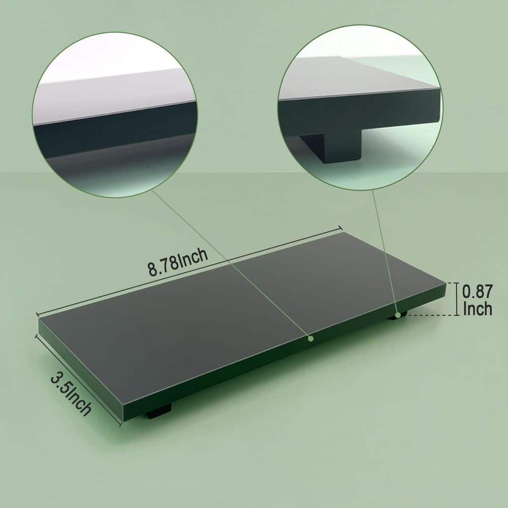 Unbranded 1-Pack Black Acrylic Soap Dish Pedestal Stand Riser Water-Resistant Tray for Bathroom and Kitchen Sink (3)