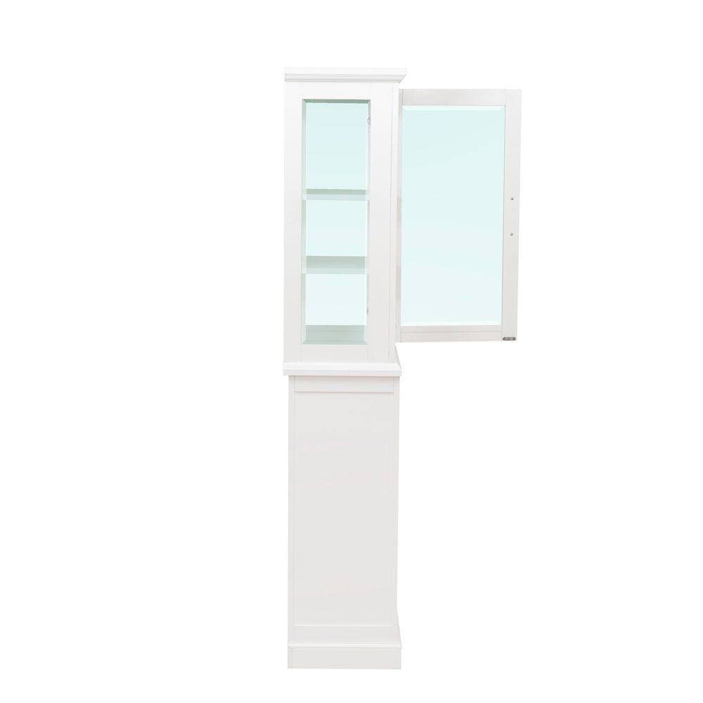 Linon Home Decor Tempe 21.63 in. W 13.38 in. D 68.75 in. H Freestanding Linen Cabinet (2)