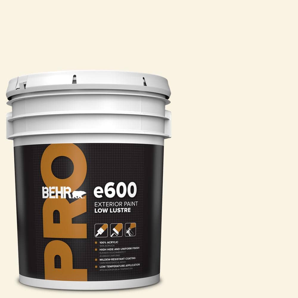 BEHR PRO 5 gal. #PWN-12 Palatial White Low Luster Exterior Paint