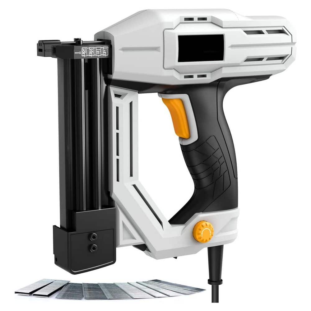 YICHUHAOXI Electric Brad Nailer Staple Gun 120-Volt Corded Hand Tool Soft Grip Handle Lightweight Body Yellow 1-Piece (1)