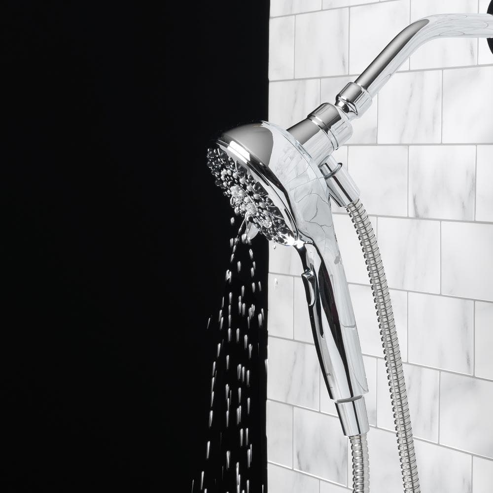 Glacier Bay Push Release 6-Spray Wall Mount Handheld Shower Head 1.8 GPM in Chrome (4)