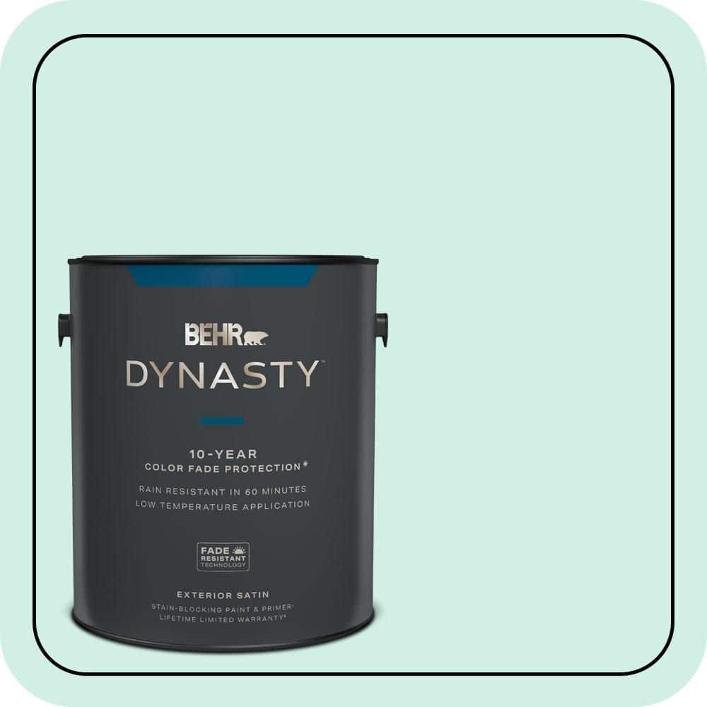 BEHR DYNASTY 1 gal. #P440-1 Shimmering Pool Satin Enamel Exterior Stain-Blocking Paint & Primer
