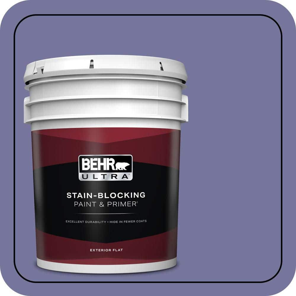 BEHR ULTRA 5 gal. #M550-6 Kimono Violet Flat Exterior Paint & Primer