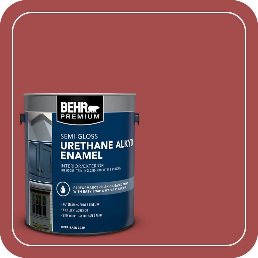 BEHR PREMIUM 1 gal. #ICC-107 Crimson Urethane Alkyd Semi-Gloss Enamel Interior/Exterior Paint