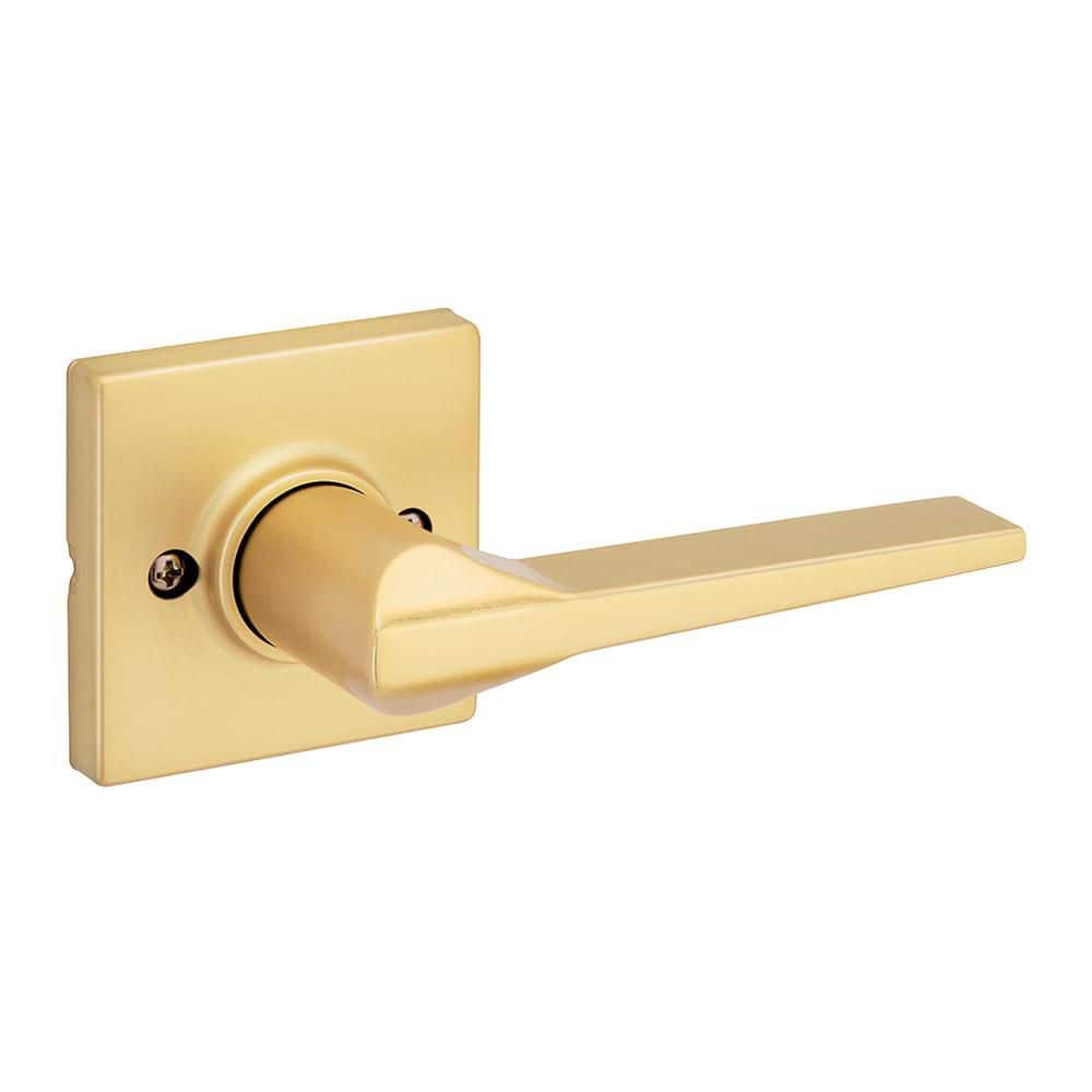 Kwikset Hollis Satin Brass Square Half Dummy Door Handle