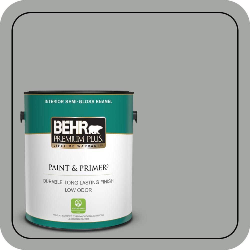 BEHR PREMIUM PLUS 1 gal. #PPU25-16 Chain Reaction Semi-Gloss Enamel Low Odor Interior Paint & Primer