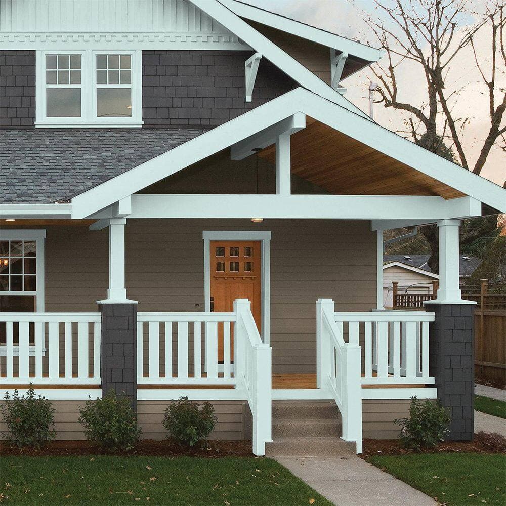 Glidden Premium 1 qt. PPG1142-2 Big Sky Semi-Gloss Exterior Latex Paint (4)