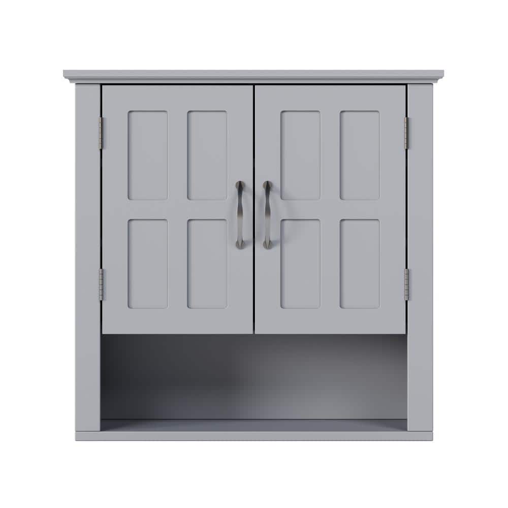 COWLOWN 23.62 in. W x 7.68 in. D x 22.63 in. H Bathroom Storage Wall Cabinet in Gray (1)